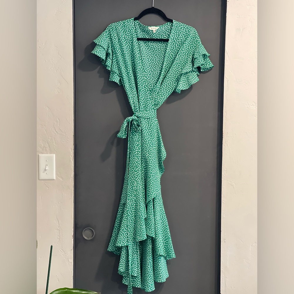 Max Studio Green High Low Dress